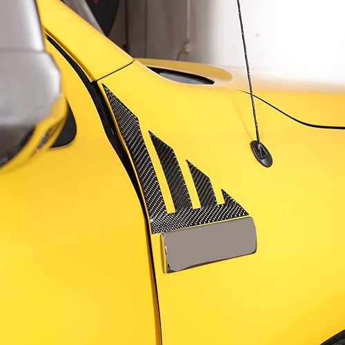 Miniatura 5 de 2 piezas de calcomanías para panel de hojas laterales de automóvil para Toyota Tundra 2007-2013, accesorios de fibra de carbono real, calcomanía