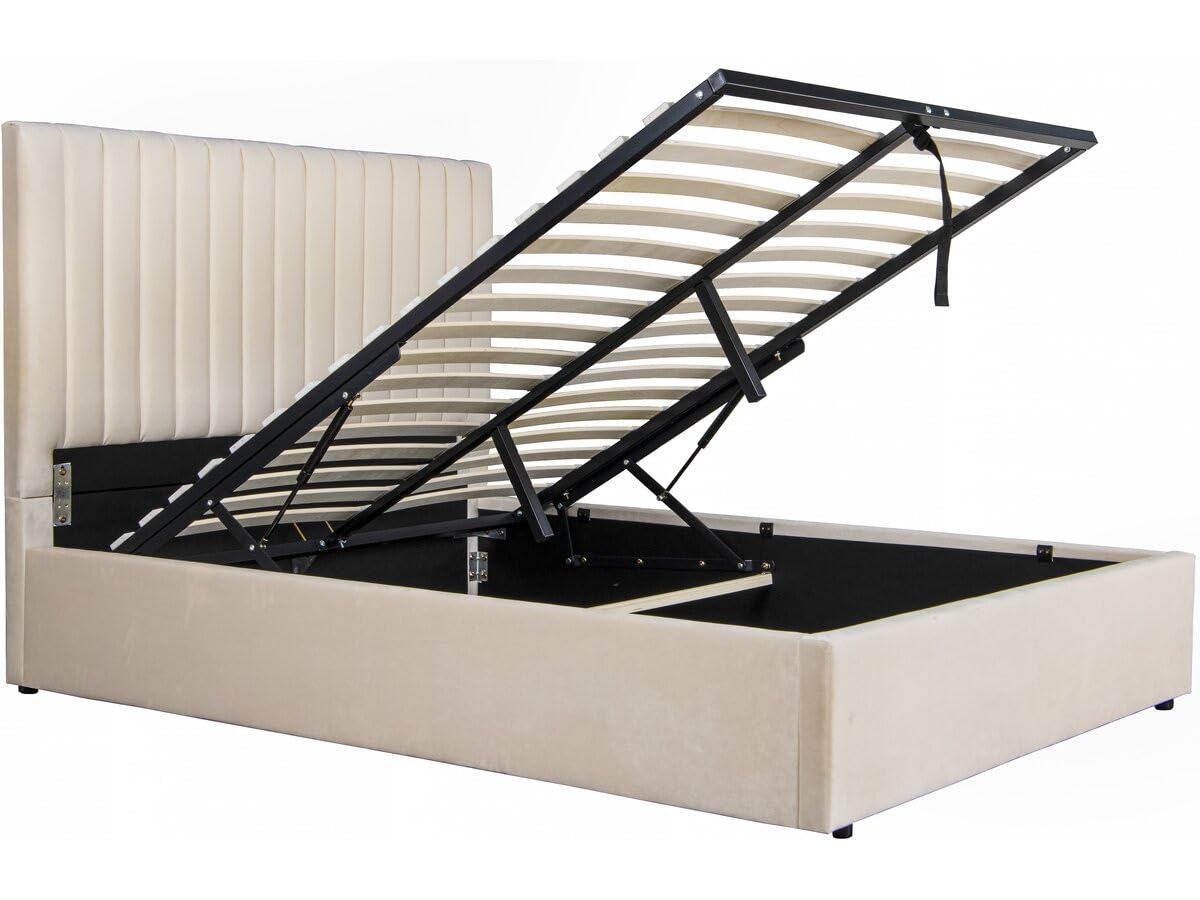 Habitat et Jardin Lit avec Coffre Mia - 140 x 190 cm - Beige