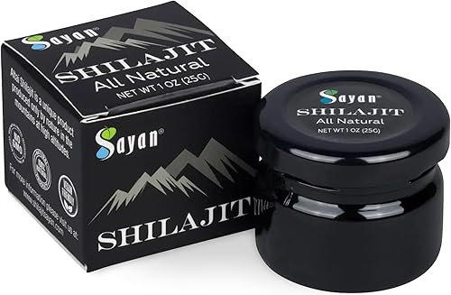 Sayan Resina Shilajit pura de 1 onza0.88 oz, tarro de vidrio, 250 porciones, suplemento de ácido fúlvico orgánico altamente potente, apoya el