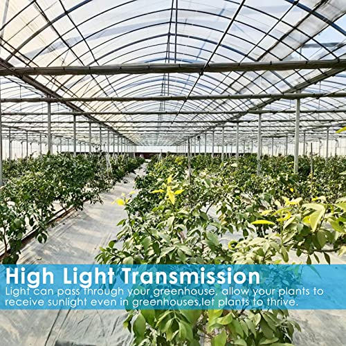 Sansanya 13.12' X 26.25' Clear Greenhouse Plastic Sheeting Greenhouse Covering Plastic Uv Resistant Polyethylene Greenhouse Film Hoop Greenhouse Replacement Cover For Garden Farm Agriculture (3.15Mil) #TOP3