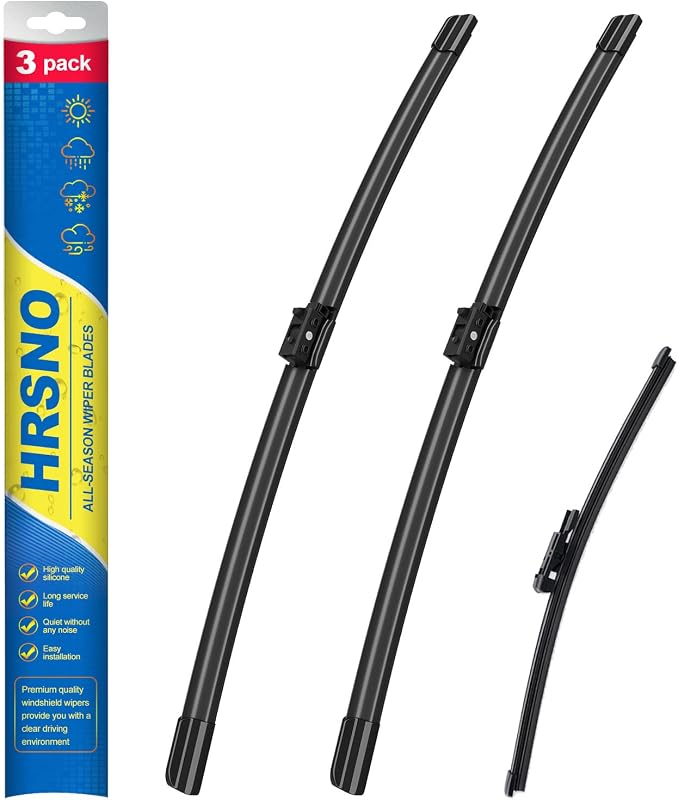 Palhetas do limpador de para-brisa HRSNO para Mercedes-Benz GLA250 e GLA45 AMG – Conjunto com 3 unidades