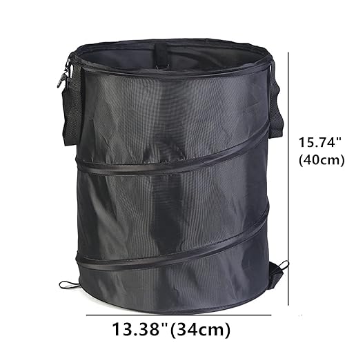 Miniatura 2 de Bote de basura plegable de 36 litros, 10 galones, pequeño bote de basura para acampar al aire libre, impermeable, flexible, para el hogar, jardín,