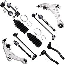 SCITOO 12pcs Suspension Kit For Nissan Altima 2007-2013 (w/Parts Lower Control Arm and Ball Joint, Sway Bar Link, Inner Outer Tie Rod End, Boots)