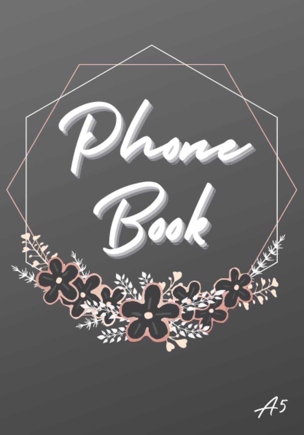 PhoneBook A5: Telephone Number Only Book | More Than 500 Contact Entries | Telephone Book A-Z | Telephone Books With Alphabet Index