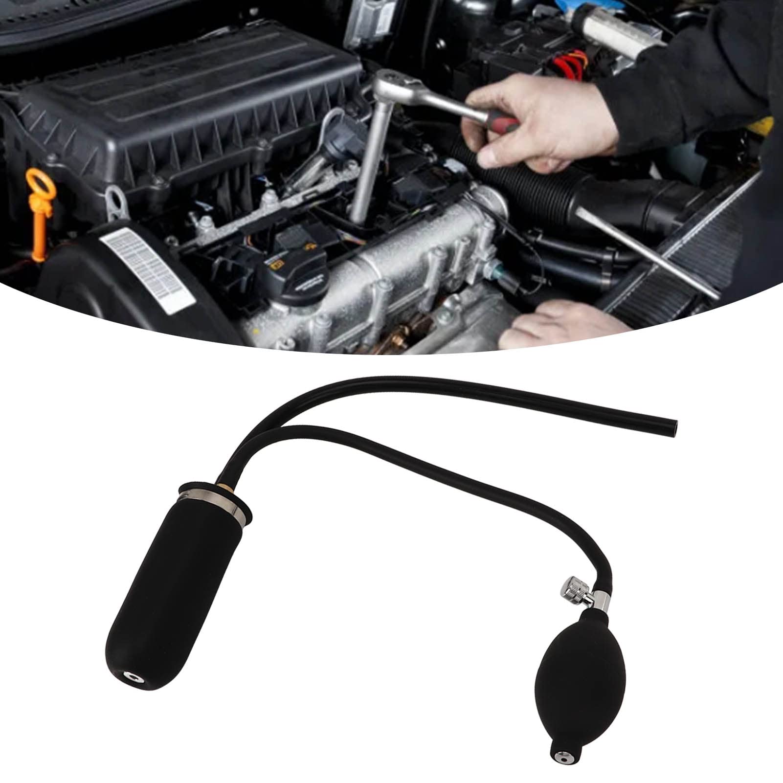 Universal Easy Intake Adapter, Automotive Smoke Machine Bladder, Smoke Leak Diagnostic Tester for Vehicle Pipes Fuel Leakage Detector