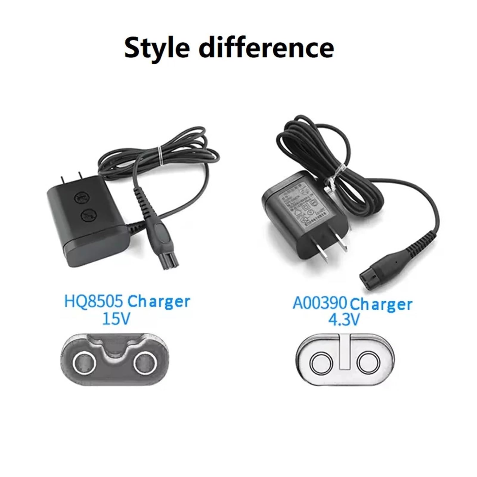 A00390 Caricatore Adattatore Di Alimentazione CA 4,3 V 70 MA, Compatibile Con Philips, Rasoio Elettrico BT405/16 BT3206/14 QT4005 MG3710 MG3711 S300 S301 BG2030(15V)
