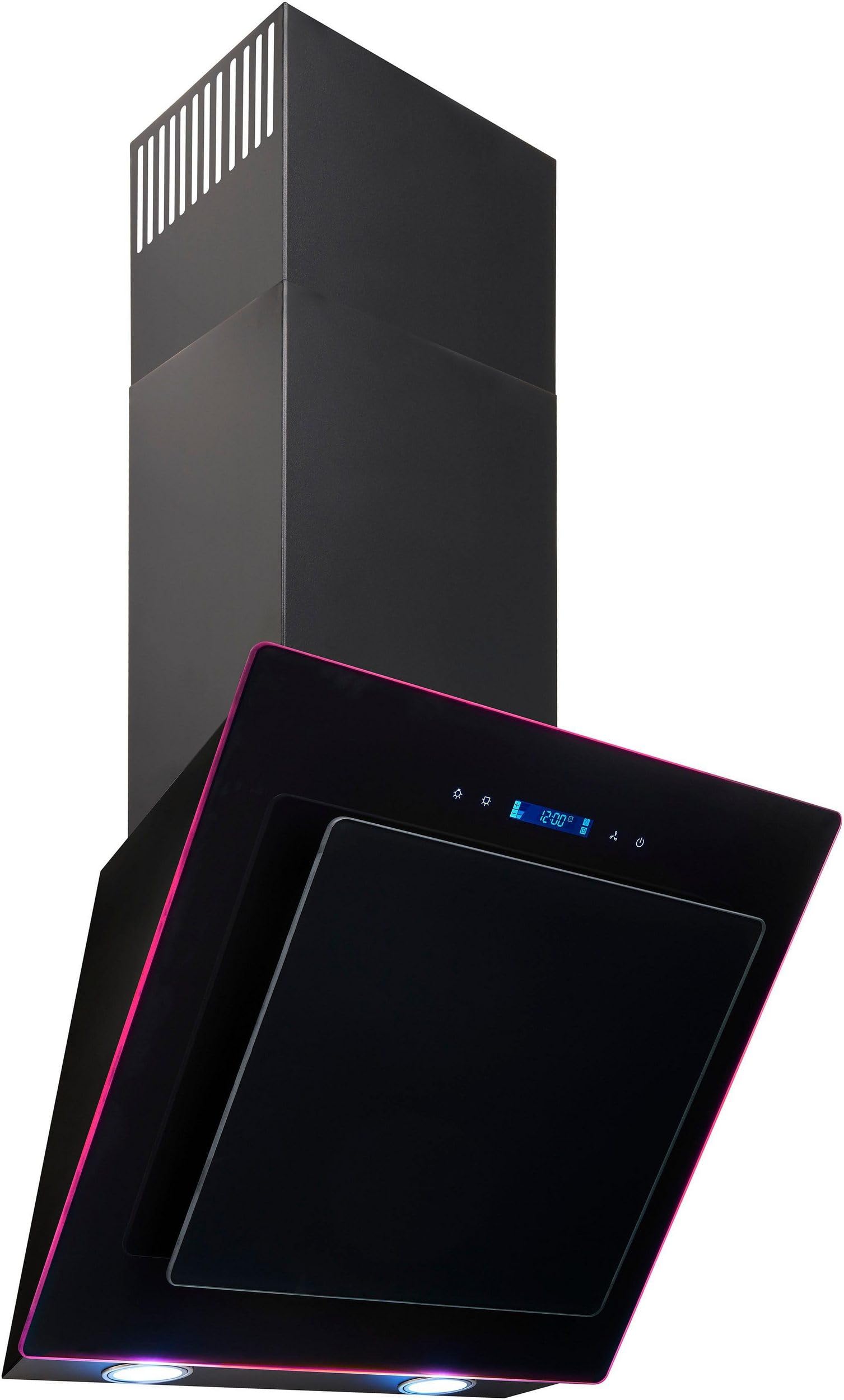 Exquisit® Campana Extractora Cocina, 60Cm, Capacidad de Extracción máx 311 [M³/h], Color Negro, Consumo 44 kWh/año, 3 Niveles de Potencia, Rumorosidad 54 dB(A).