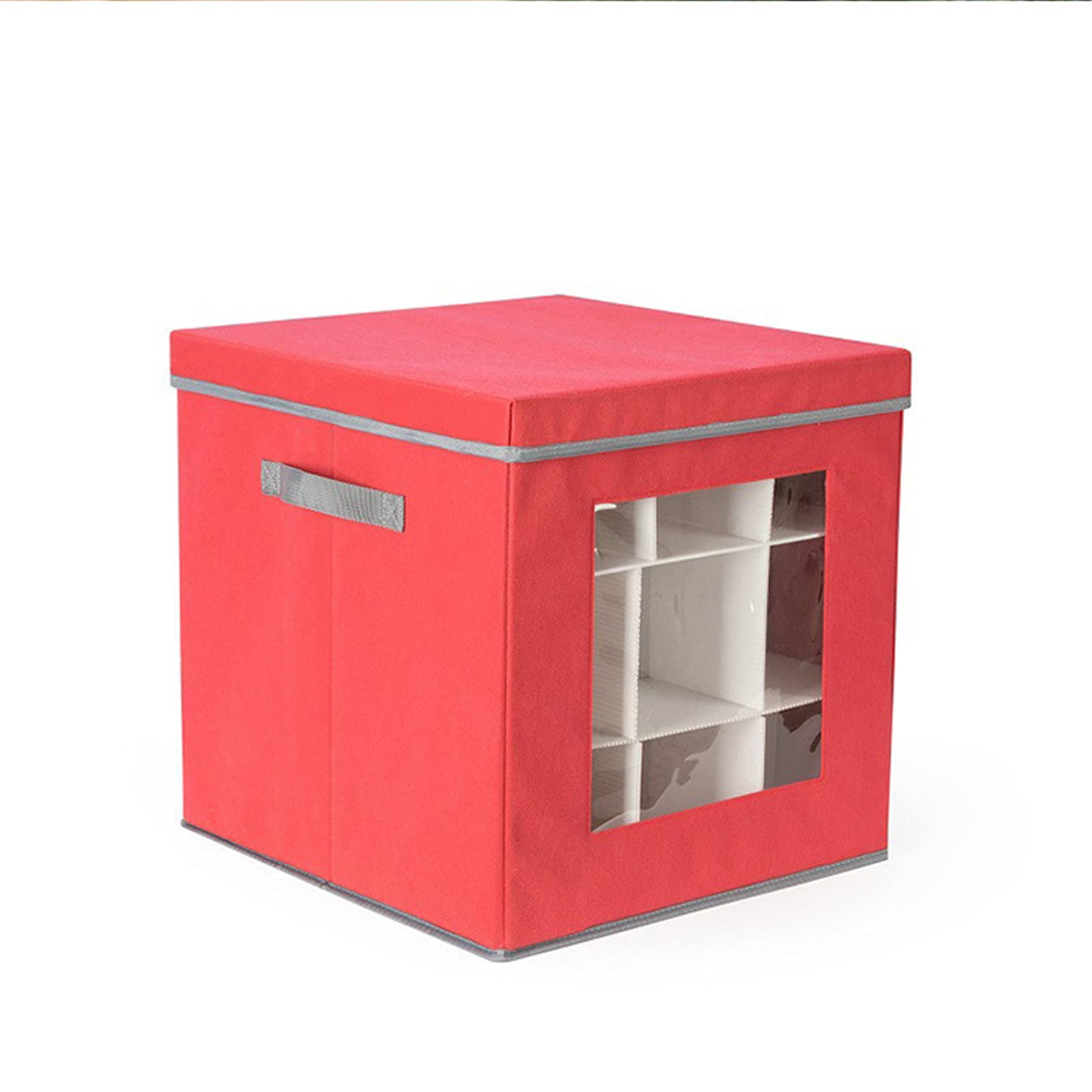 Betos Aufbewahrungsbox für Weihnachtskugeln, Weihnachtsdekoration, Aufbewahrungsbox, Würfeldeckel, Aufbewahrungsbox mit transparentem Fenster für Weihnachtsdekoration, 27 Stück