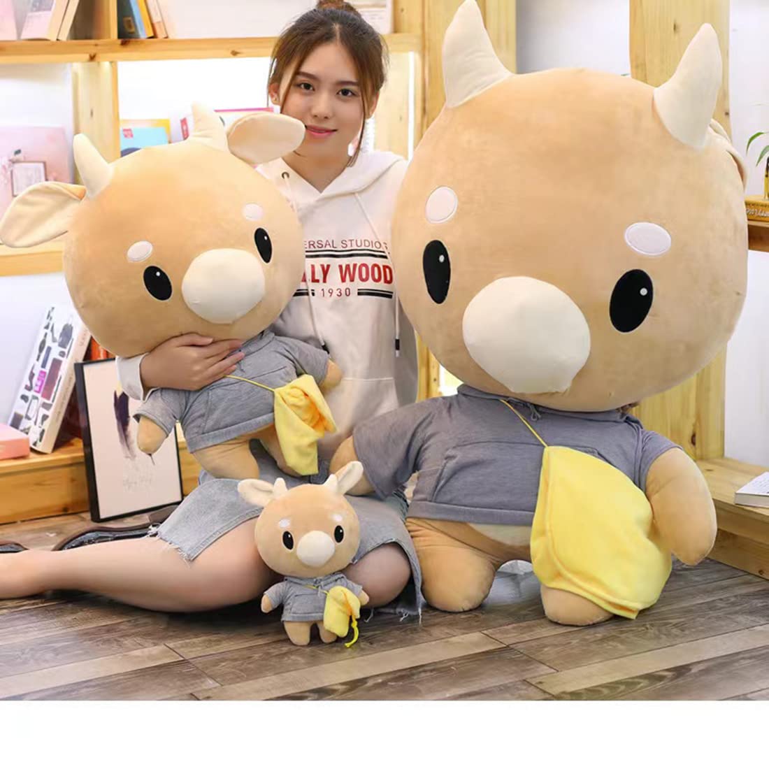 Amazon.co.jp: UOAO 牛 ぬいぐるみ 牛 抱き枕 かわいい ふわふわ