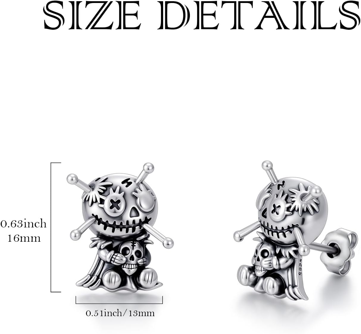 Sterling Silver Halloween Dangle Drop Earrings - Cute Halloween Jewelry Gifts for Daughter