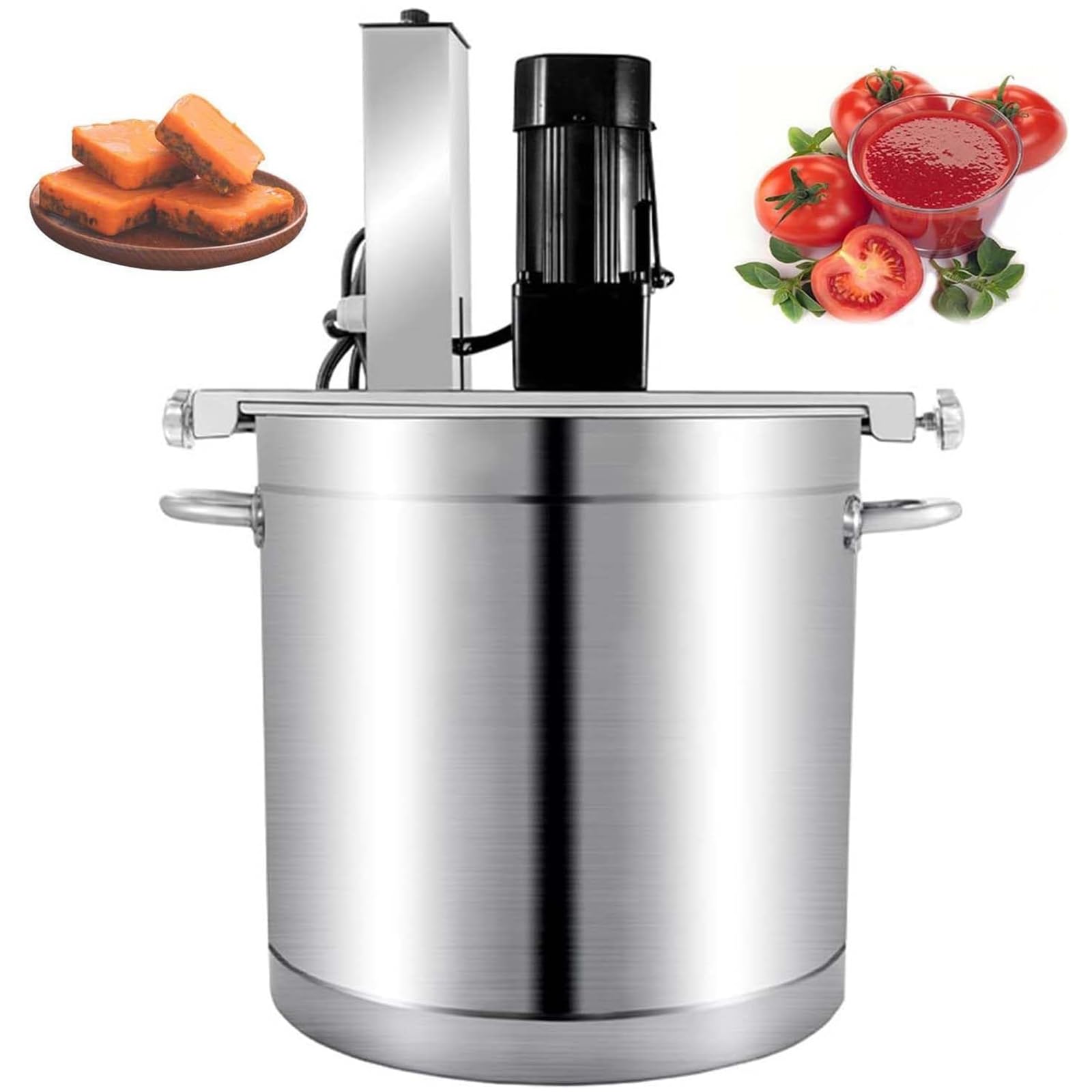 AYCDL Electric Food Stirrer, Stainless Steel Automatic Mixer with Adjustable Speeds for Hot Pot, Jam, Sauce, and Filling Preparation,25l