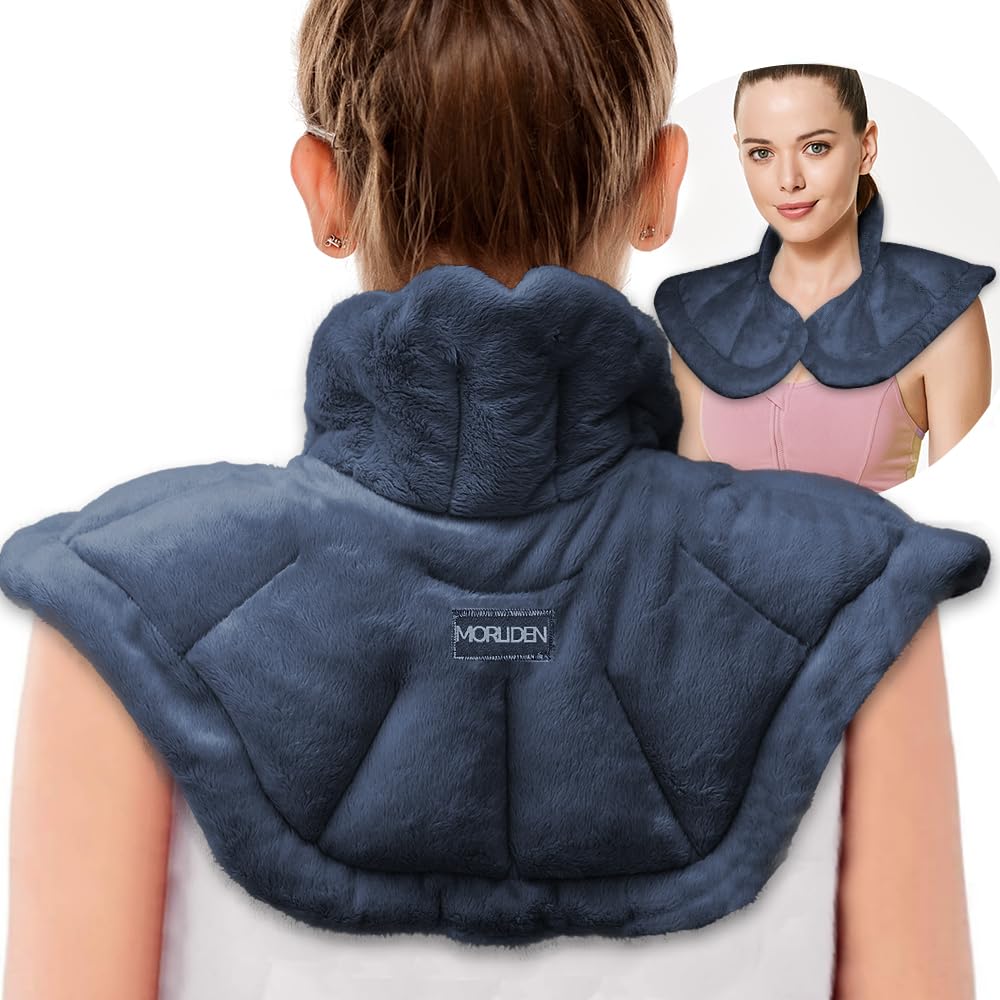 MORLIDEN Microwavable Neck Wrap Warmer&amp;Shoulder Weighted Hot Cold Compress