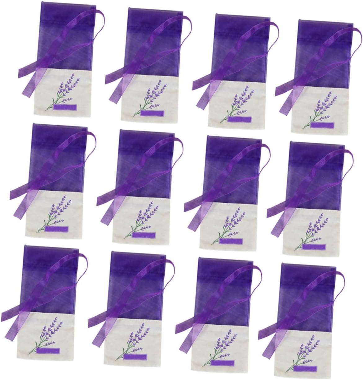 Lavender Sachet Bags 15pcs Deep Purple Drawstring Portable Dried Lavender Bags for Home Fragrance Closet and Drawer Use