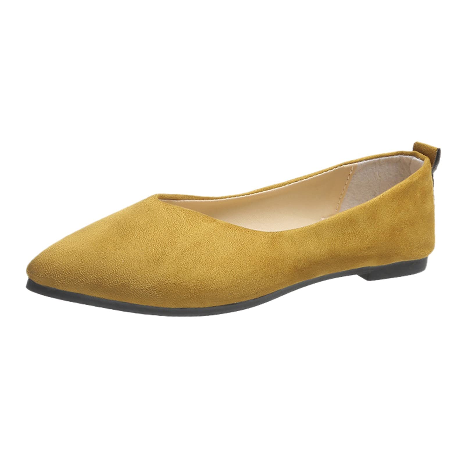 Mustard colored flat shoes Clearance