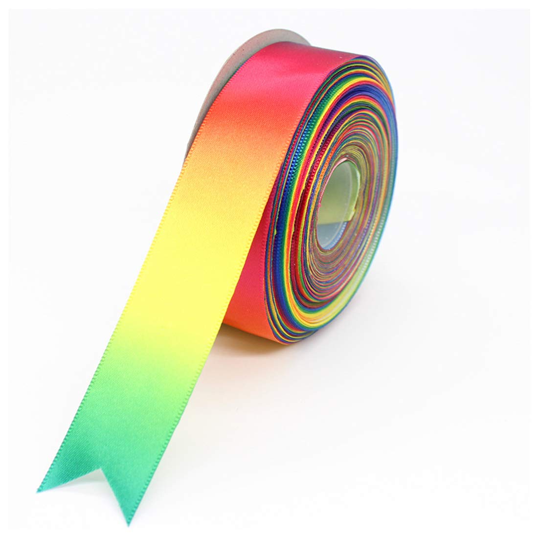 25Yards 50mm Satin Rainbow Ribbon for Christmas Wrapping, Flower Ribbon for DIY Gifted Box, Wedding Party Decorations
