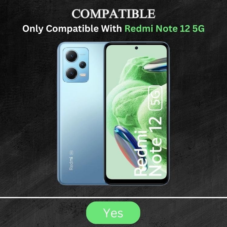 Image of ShieldTech Back Cover for Redmi Note 12 5G | Rugged Armor Case with Ring Stand | 360 Protection | Shockproof | Camera & Screen Guard (PC, Green)