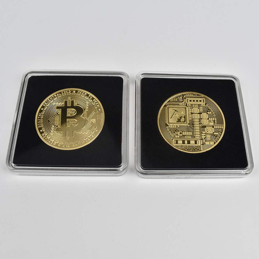 PfX Physical Golden Bitcoin Collector Coin [24 Carat Real Gold] Includes  Elegant Plexiglass Coin Case (Gold, Bitcoin) : Amazon.co.uk: Toys & Games
