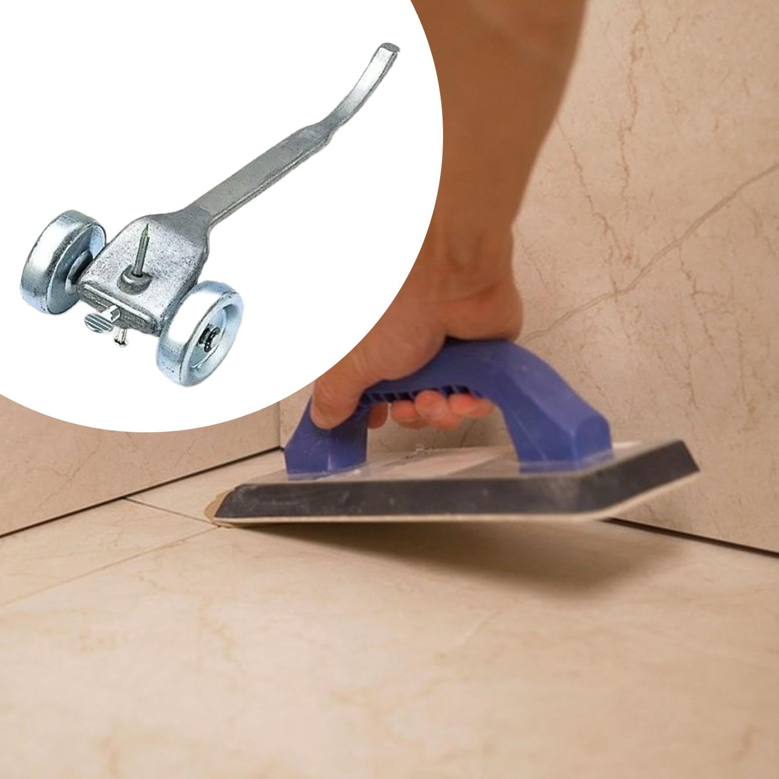 LOVIVER Outil de Maçonnerie pour Joint de Carrelage, Râteau à Roulettes, Finition Pratique pour Joints de Carrelage, 22,65 Cm