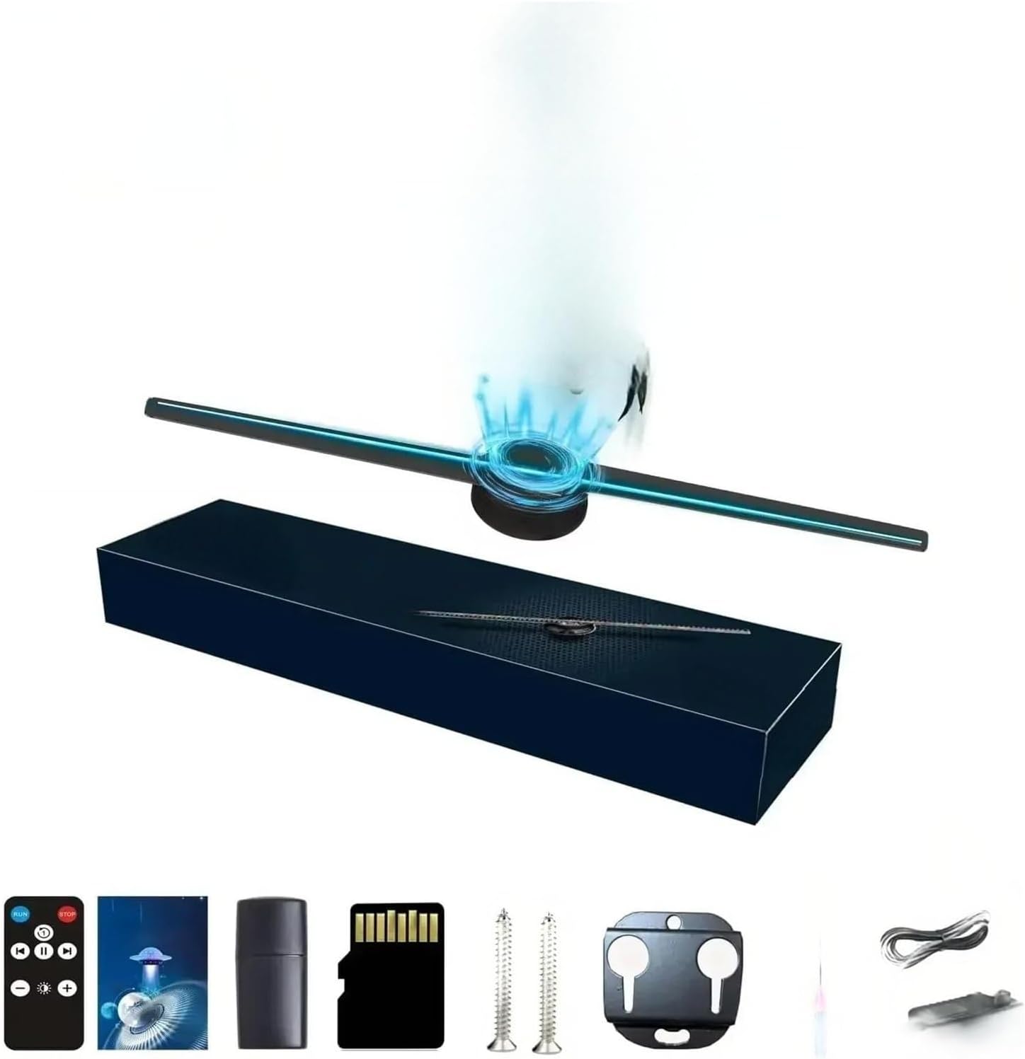 42CM 3D Hologram Fan, Holographic Projector, Advertising Screen Light, HD for Shops, Bars, Christmas Parties Widely applicable