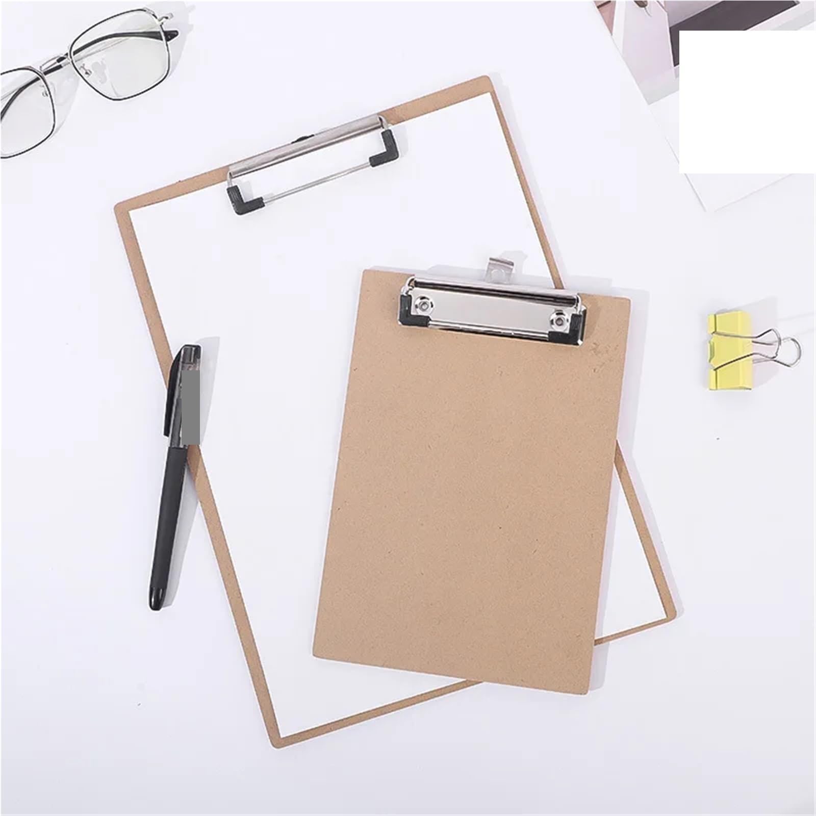 3 pezzi A4/A5 Cartella for appunti in legno for file di carta Schizzi for riunioni Registrazioni for cartelle portatili Forniture for ufficio cancelleria per Scuola, Ufficio(A5)