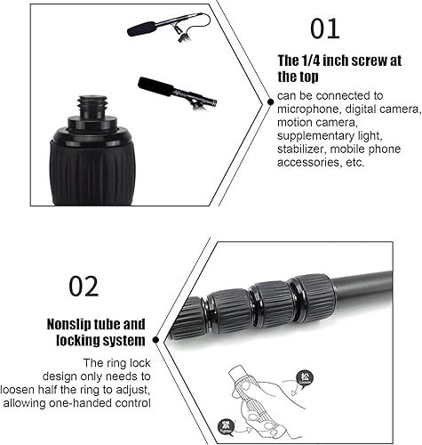 Miniatura 6 de Brazo de brazo de micrófono, soporte de poste de pluma, aleación de aluminio de alta durabilidad con tecnología CNC para entrevistasaplicaciones de