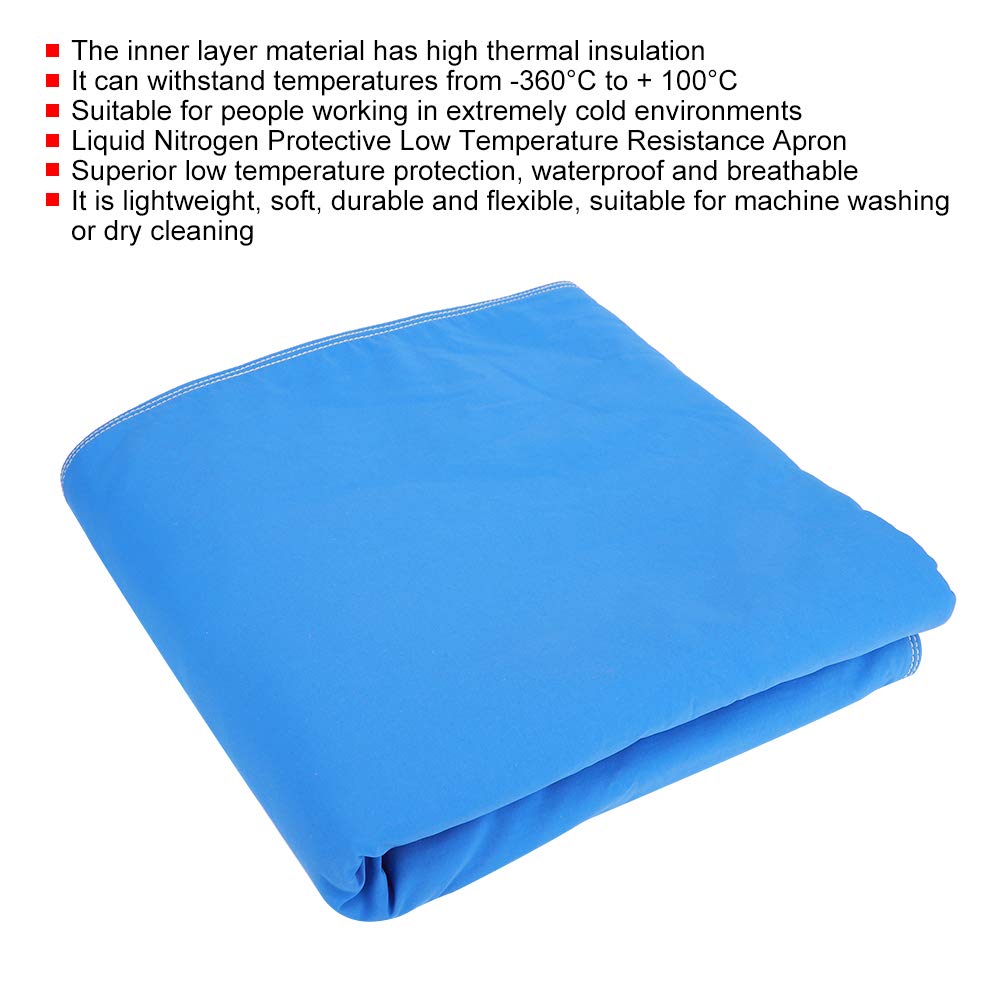 Cryo - Delantal protector de nitrógeno líquido, delantal de seguridad criogénico con tela impermeable y transpirable, delantal de trabajo resistente a bajas temperaturas para uso e