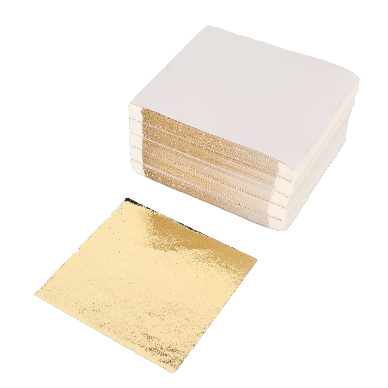 500 Hojas de Pan de Oro, Pan de Oro de Imitación Multiusos de Moda para Artes, Dorado, Manualidades, Pintura, Decoración, Fácil de Manejar, No Comestible