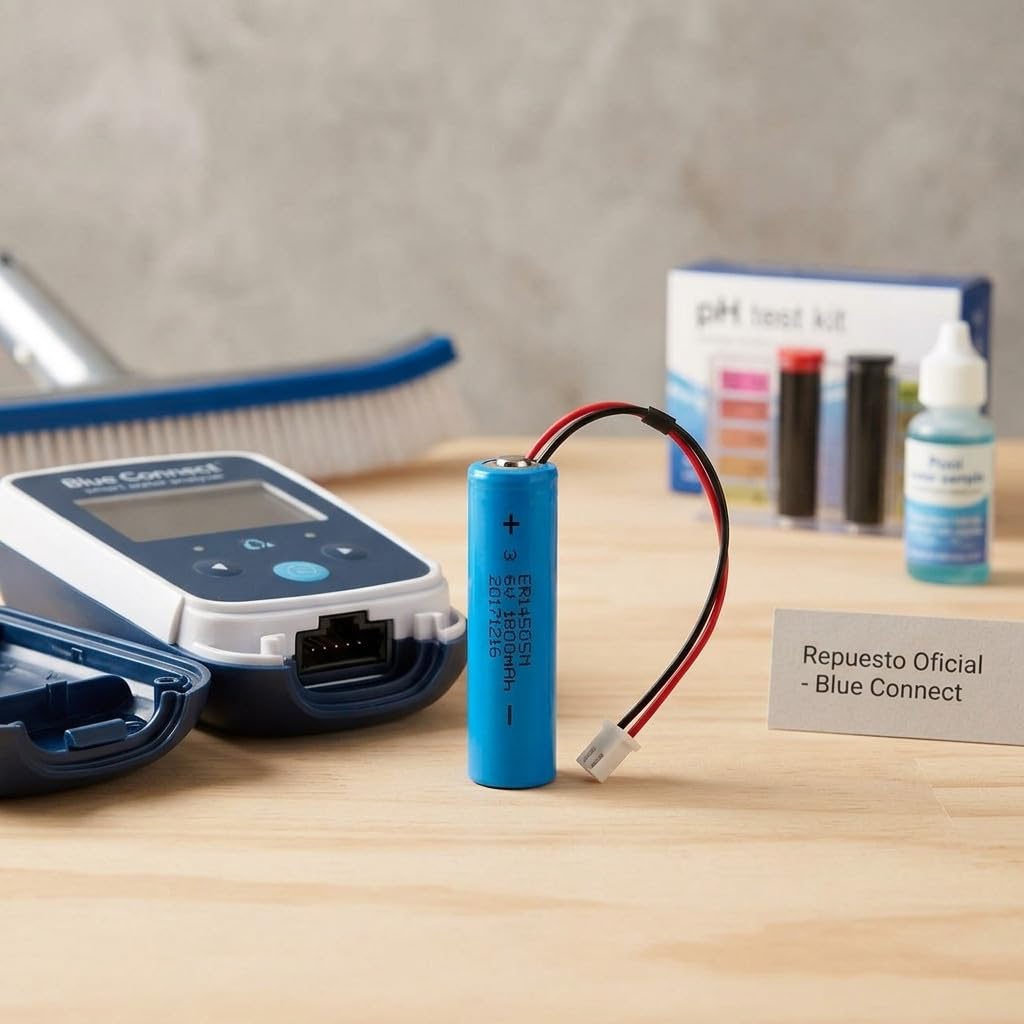 Suinga Repuesto Oficial de Bateria de Litio para Blue Connect | Analizador de Agua Inteligente para Piscina | Recambio Fiable y Duradero