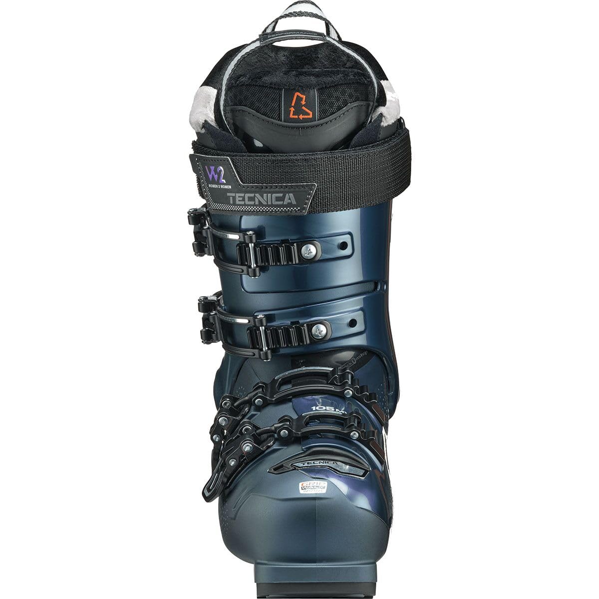 Tecnica Mach1 MV 105 W All Mountain/High Performance Women's Downhill Ski Boot (Iridescent Green, 23.5)