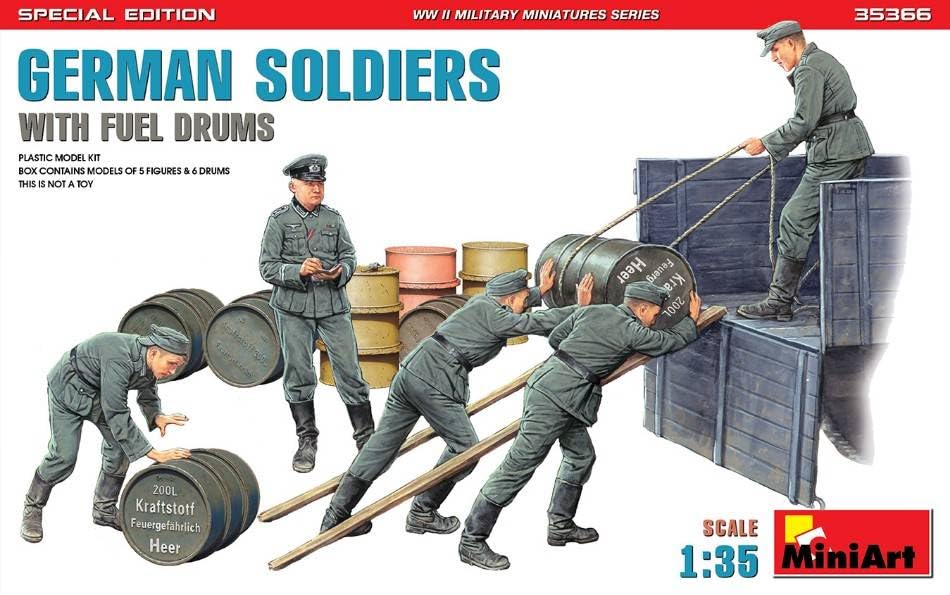 Kit to mount in scale compatible with German Soldiers W/Fuel Drums Special Edition Kit 1:35 MINIART MIN35366