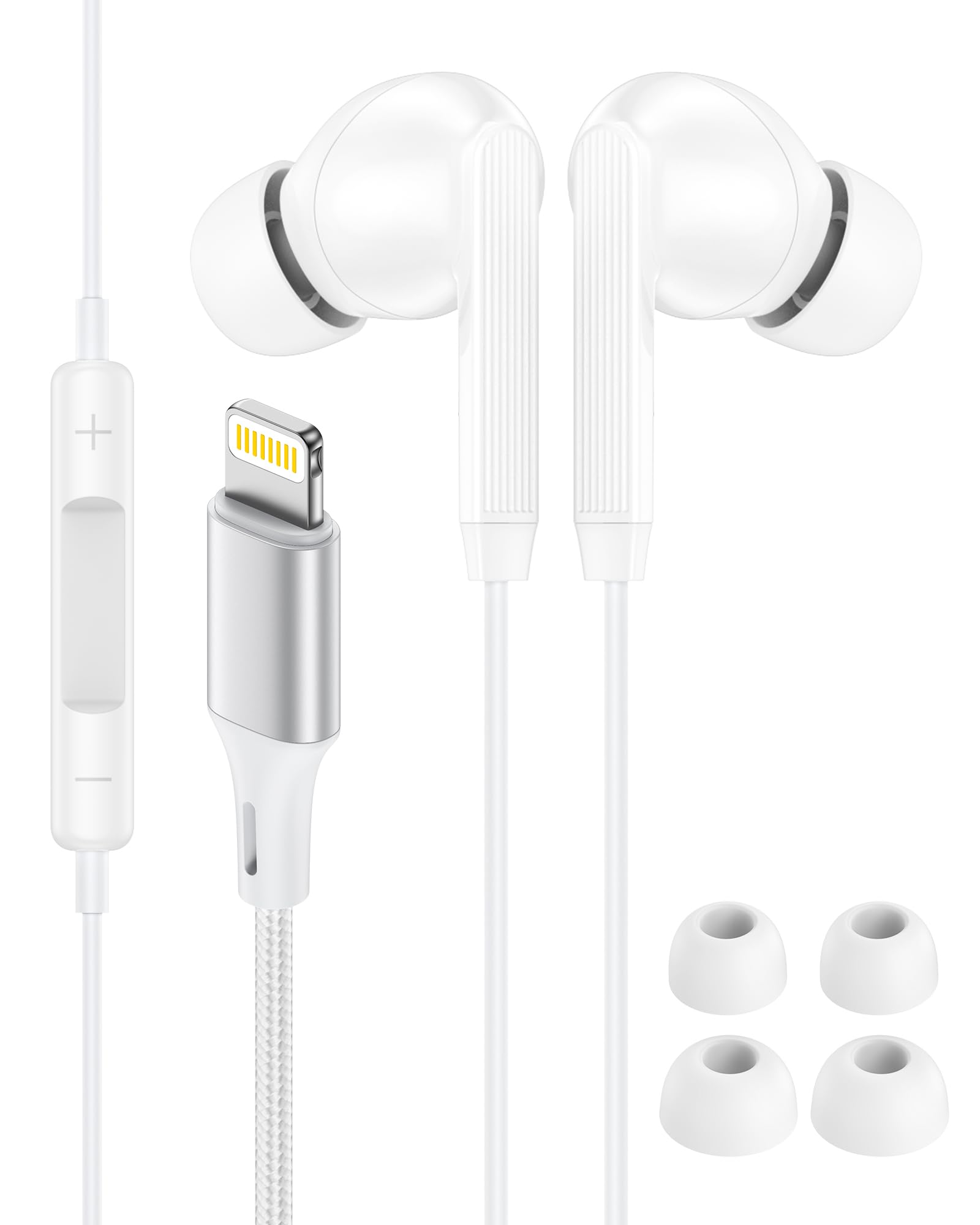 Lightning Headphones for iPhone 14/13/12 Pro Max, Wired Earbuds Lightning