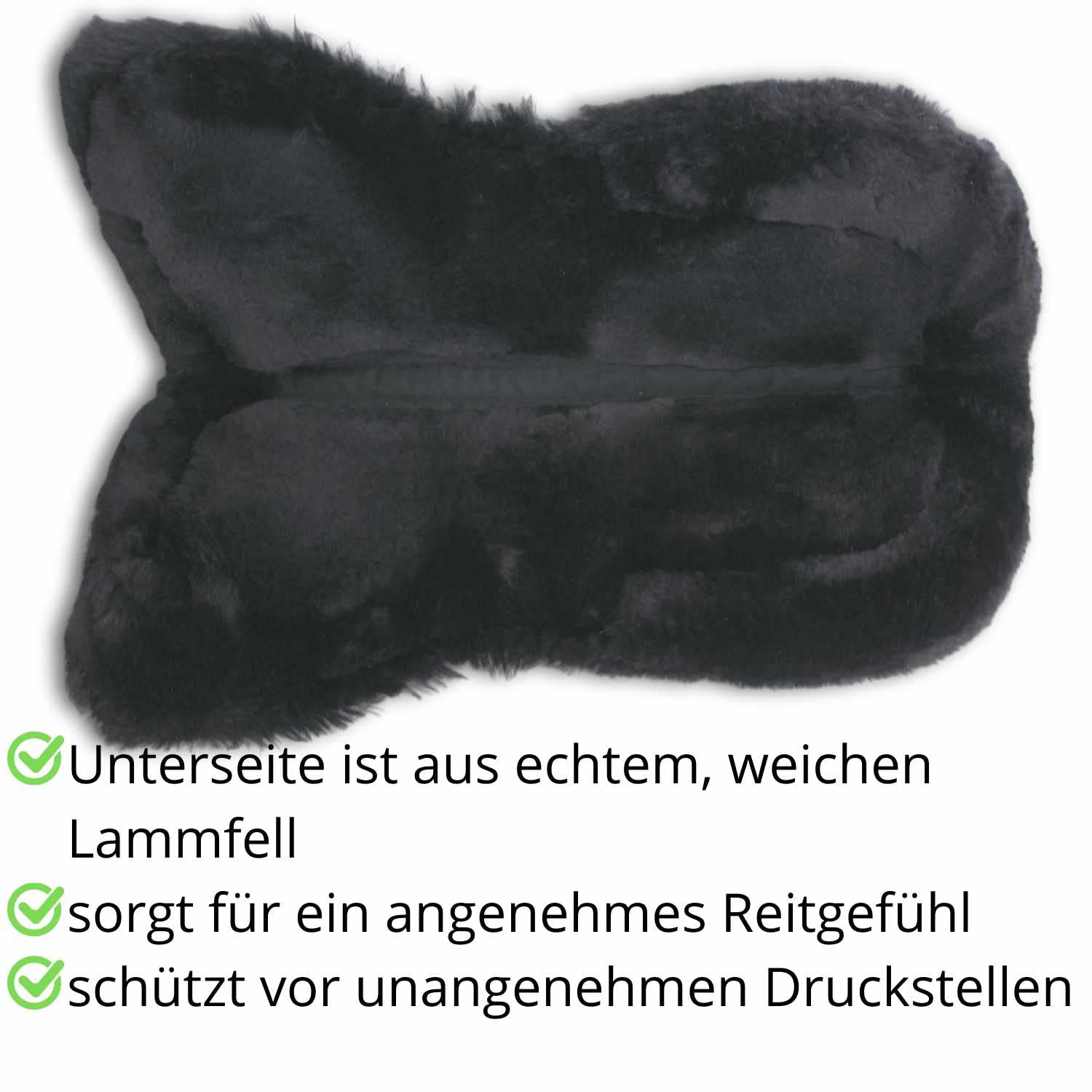 AMKA PRO Lammfell Sattelkissen Korrekturpad mit Einschubtaschen 12 Einlagen