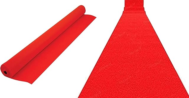 HOLLYWOOD RED CARPET RUNNER Essential Movie Night Prop Party Decoration Runway Rug Suitable for Indoor or Outdoor Party