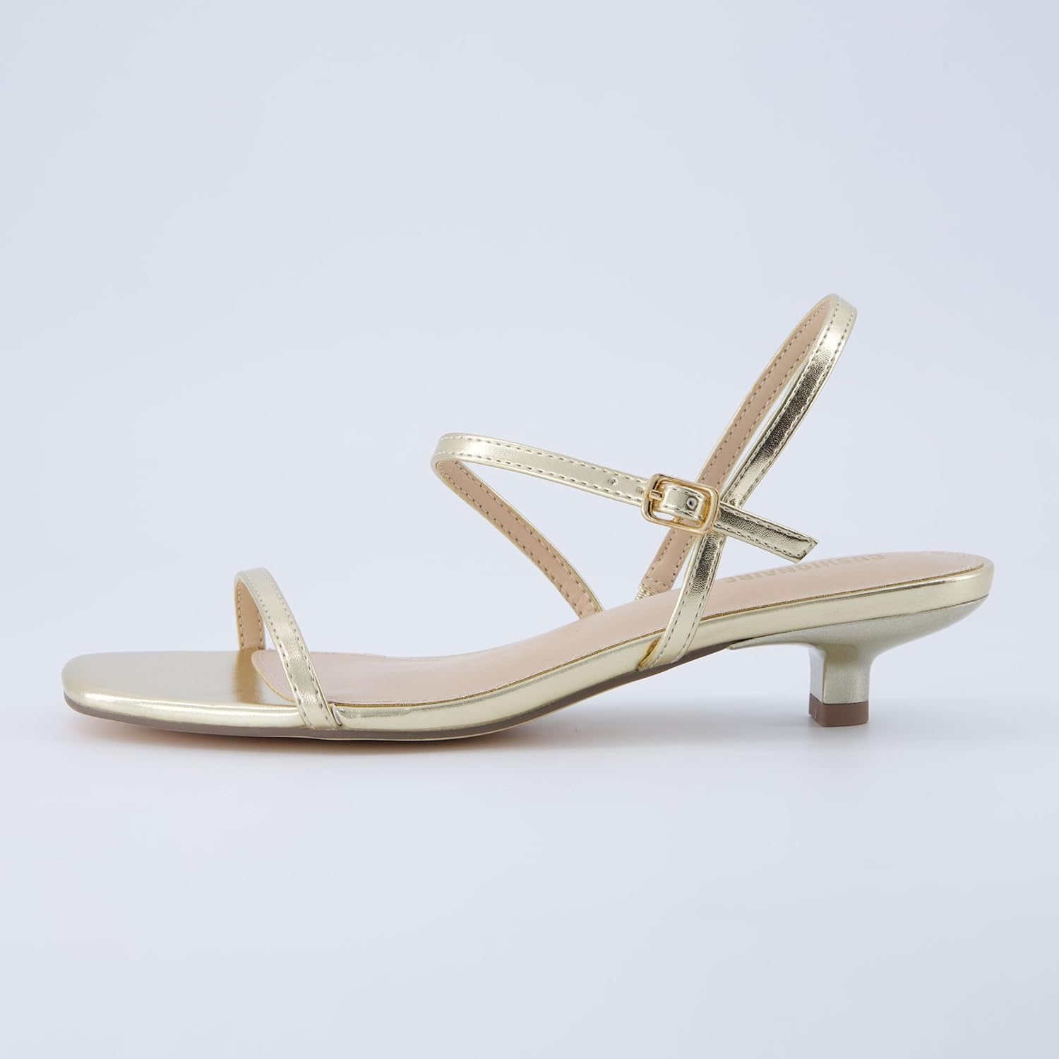 CUSHIONAIRE Soprano Women’s One Band Kitten Heel with Ankle Strap – Minimalist Dress Sandal with Memory Foam & Strappy Silhouette - Image 2