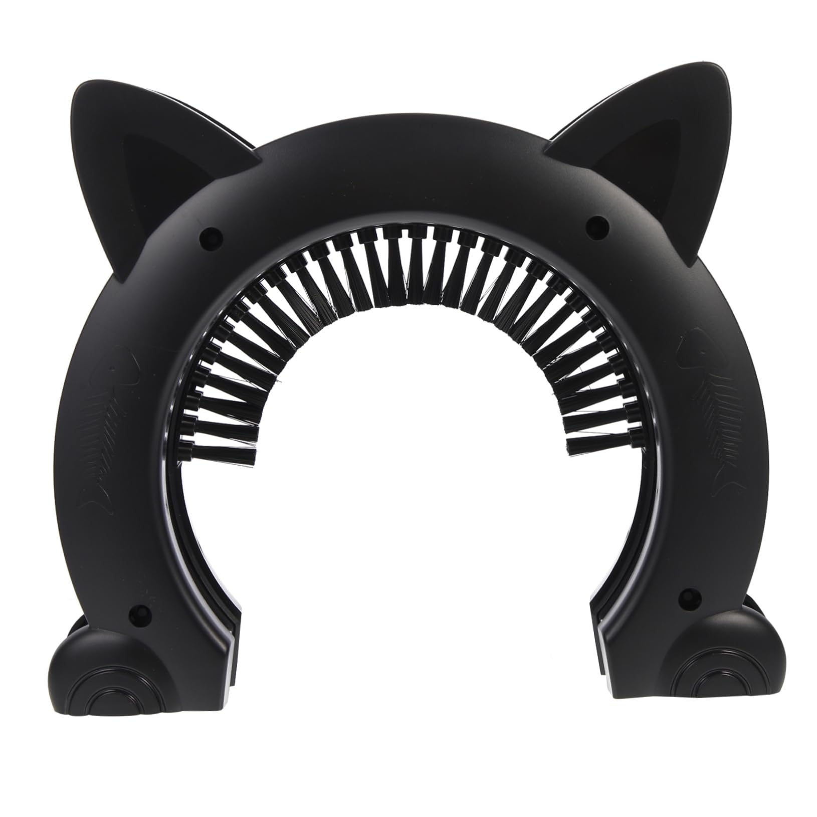 Puerta para gatos con cepillo integrado marco para mascotas y gatera de interior Kisangel