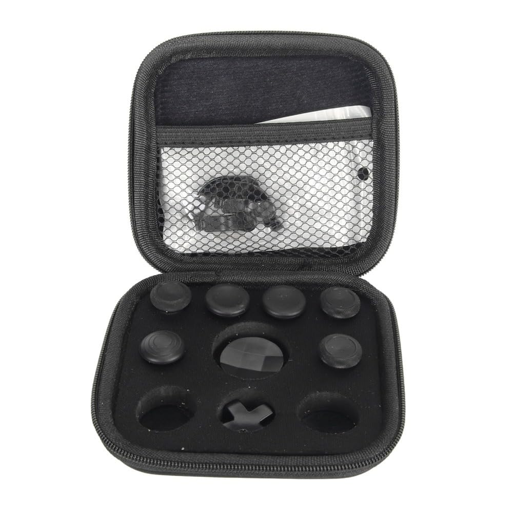 MOPFOL Replacement Thumbsticks Kit Anti-slip & Wear-proof Sensitive Magnetic Metal Thumbsticks With Storage Bag for Xbox One Elite Series 2(Black)