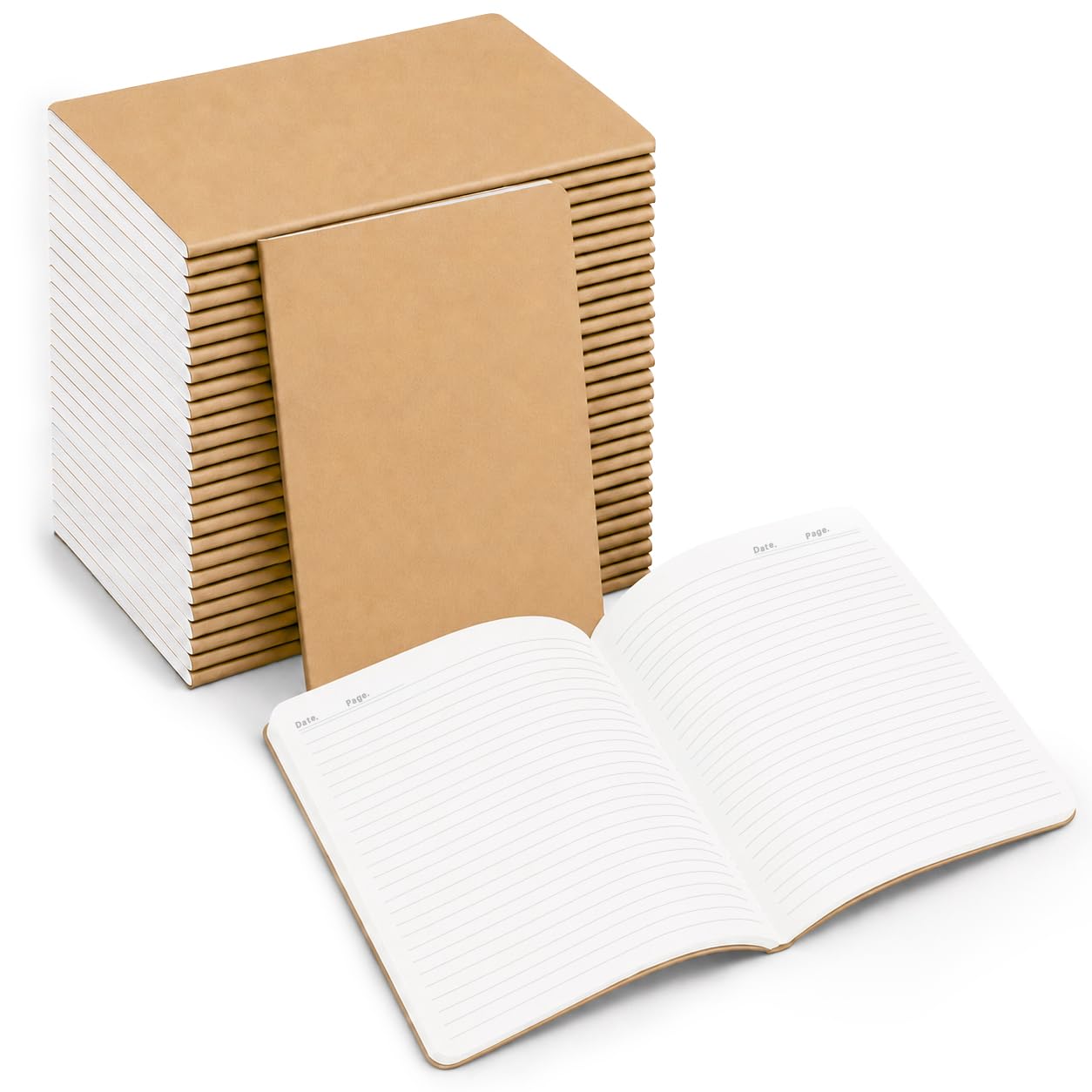 Carnet de notes papier ligné de haute qualité avec couverture kraft marron