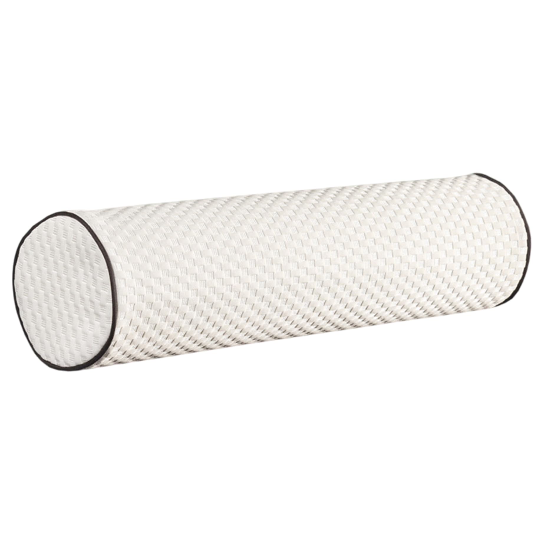 Ngbbby White 18X4 Inch Cylindrical Sweat Absorbent Memory Foam Neck Roll Pillow - With Zippered Cover For Sleeping, Napping, Pain Relief, Cervical Support