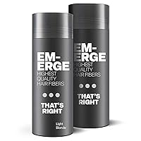 Vista 1 de Paquete de 2 fibras para la construcción del cabello, corrector y espesante de pérdida de cabello, rubio medio, fácil de aplicar, crea una cabeza