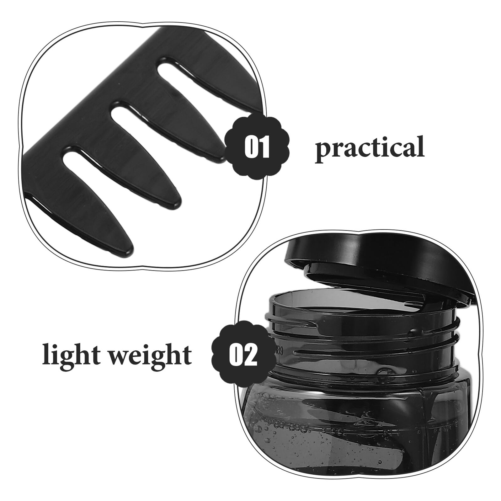 DECHOUS 3 Stück Teiliges Haarstyling gel Applikator Flasche mit Breitem Kamm Leere Haargel Behälter zur Einfachen Gleichmäßigen Anwendung von Styling Gel für Männer zu Hause Friseursalon