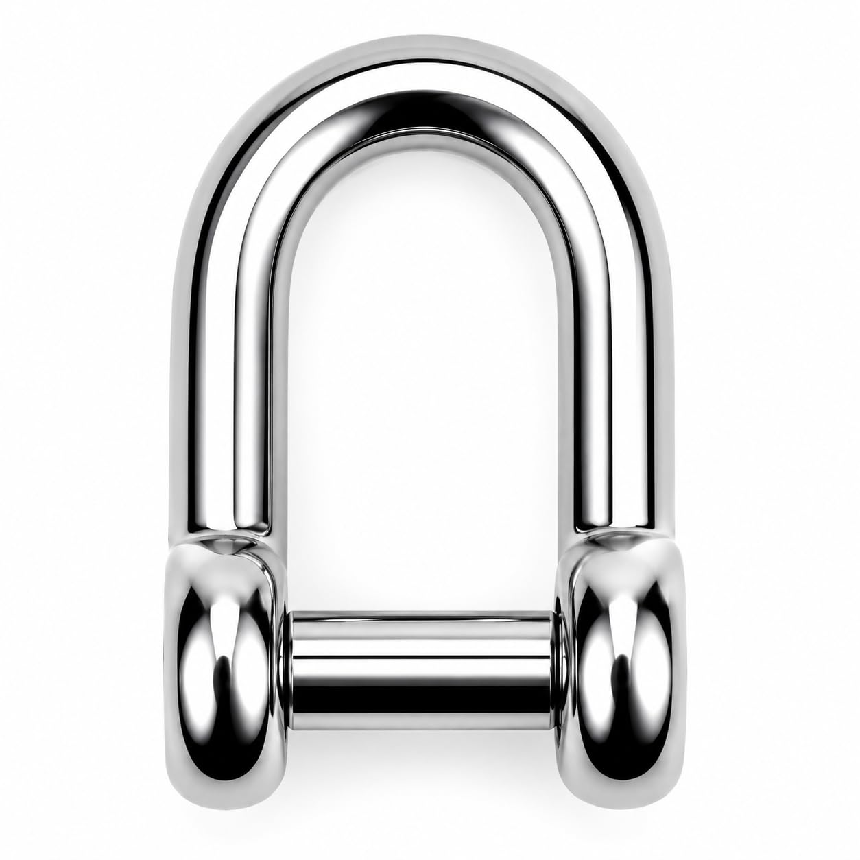 Manille ronde avec vis six pans creux 8 mm, 2 piéces | Acier inoxydable A4 (AISI 316), Connecteur sécurisé pour chaînes et cordages, Accastillage marin, Lot de 2