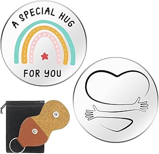 A Special Hug for You Pocket Hug Token Gift,Long Distance Relationship Keepsake Stainless Steel Double Sided Pocket Hug Token Thinking of You Gift for Friends Lovers BFF Daughter Son