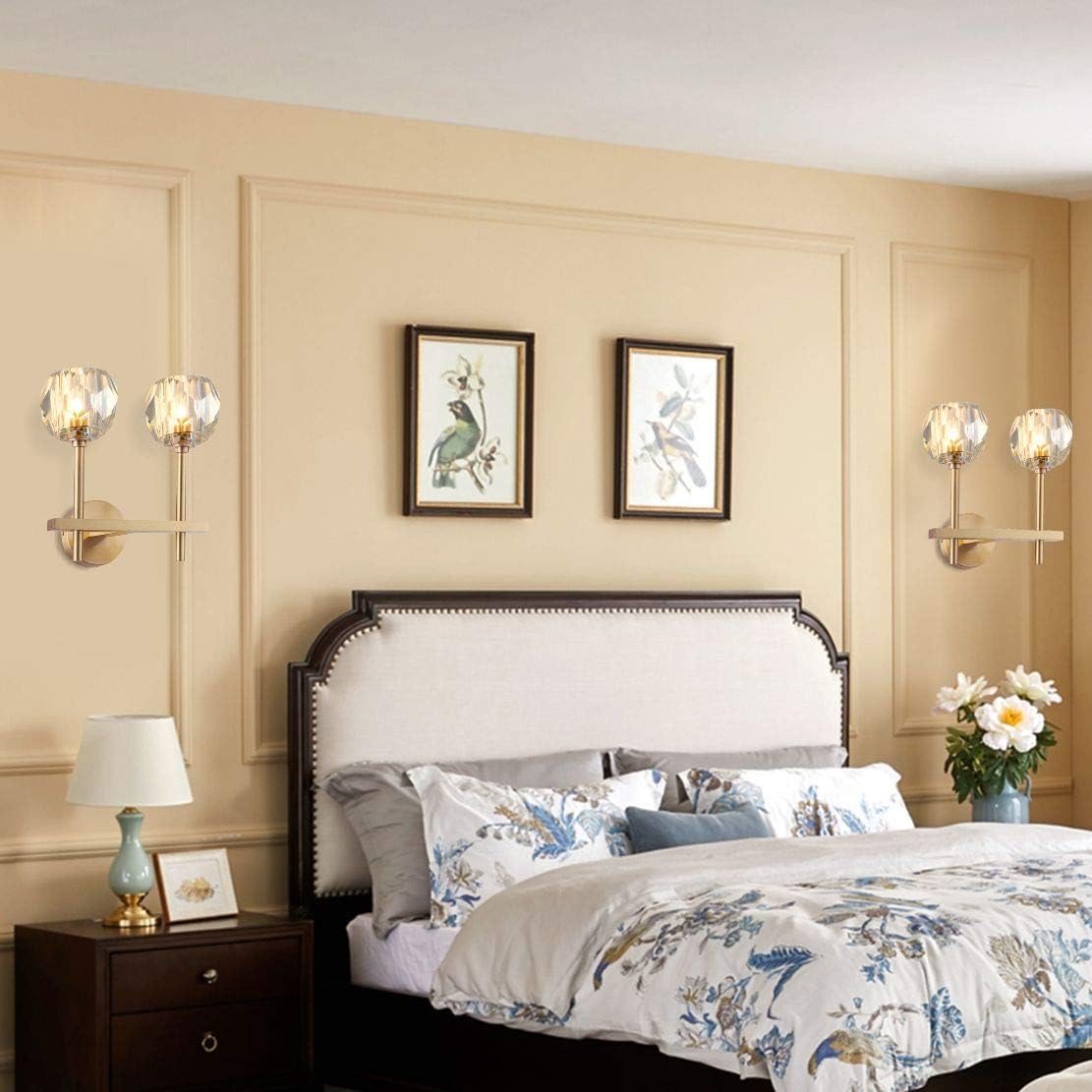 Flаѕh Dеаlѕ - 60% оƒƒ Luxury Crystal Ball Wall Lamp Modern Wall Mounted Light Antique Brass for or Living Room Bathroom Bedroom Wall Sconce Lighting (Short) Suреr Dеаl Prоduсt Luxury Crystal Ball Wall Lamp Modern Wall Mounted Light Antique Brass for or Living Room Bathroom Bedroom Wall Sconce Lighting (Short)