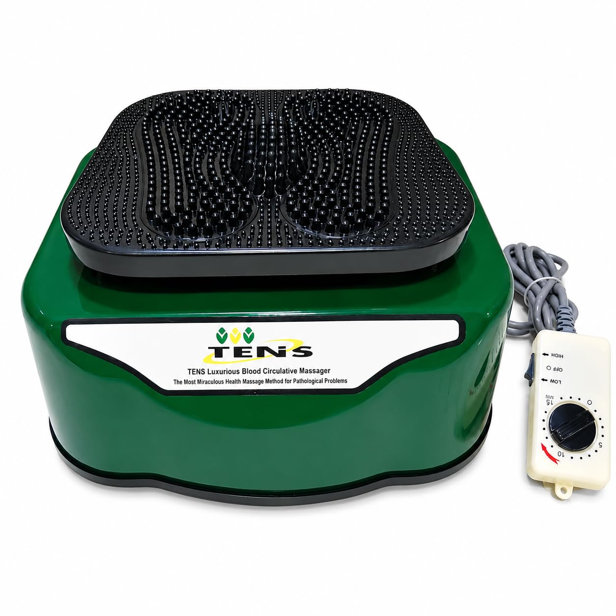 Tens Blood Circulation Machine Specialize for Arthritis, Knee Pain, Constipation, Over Weight, Muscle & Stiffness with 2 Speed Massager, 2 years warranty, Corded Electric Green