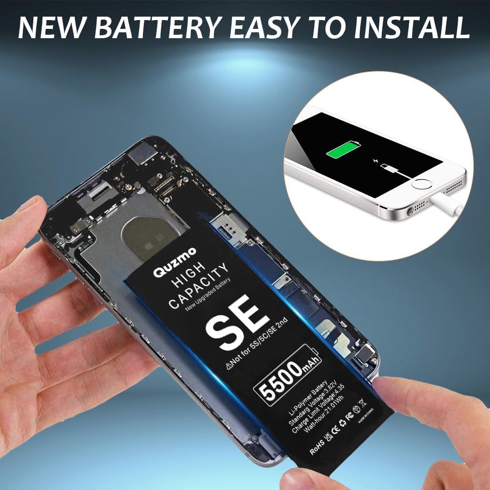4500mAh Upgraded High Capacity Battery for iPhone SE Jordan Ubuy