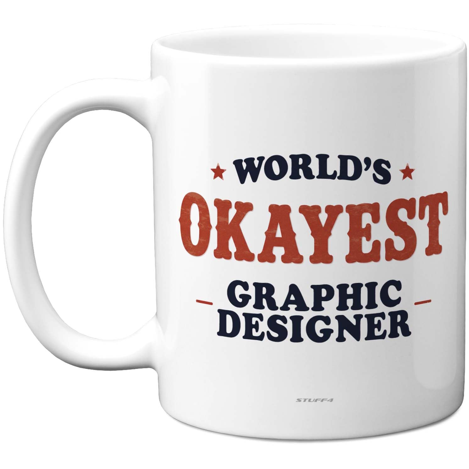 Stuff4 Novelty Mug for Graphic Designer, Bold Retro Typography Humour