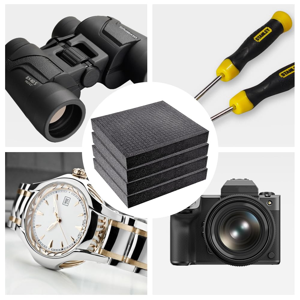 Lot De 4 Mousses Prédécoupées 400 X 300 X 50 Mm - Mallette à Outils En Mousse