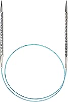 Vista 1 de skacel by addi Rocket 2 (Squared) Circular Knitting Needles, Fixed 20 Inch (50 cm) Plated Brass Tips with Flexible Nylon Cord, 2.5 mm (US Size 1)