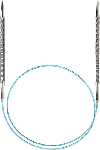 skacel by addi Rocket 2 (Squared) Circular Knitting Needles, Fixed 20 Inch (50 cm) Plated Brass Tips with Flexible Nylon Cord, 2.5 mm (US Size 1)