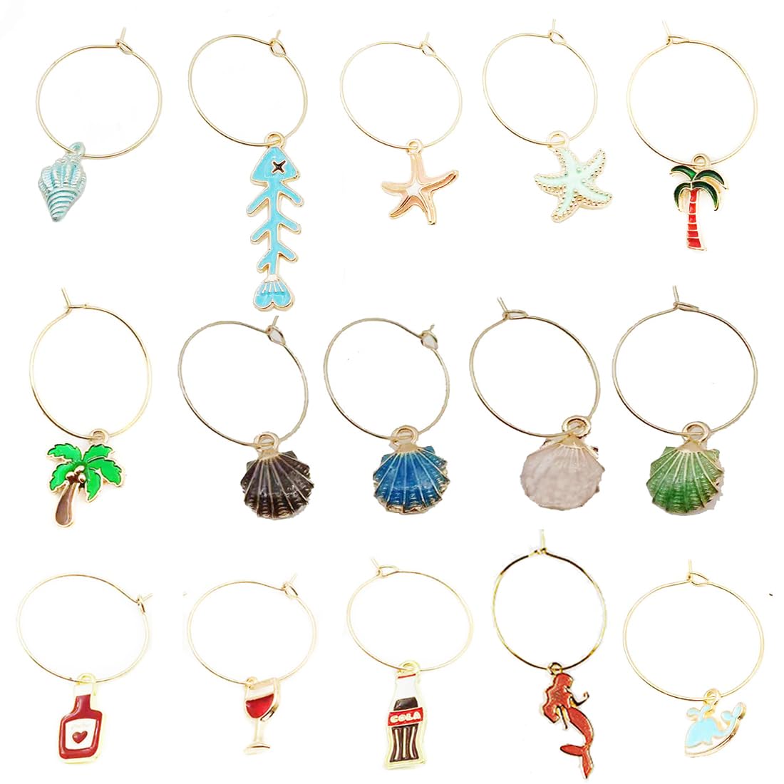 30 Segnabicchieri Per Calici Da Vino - Ciondoli Colorati Per Feste E Degustazioni - Foto 12